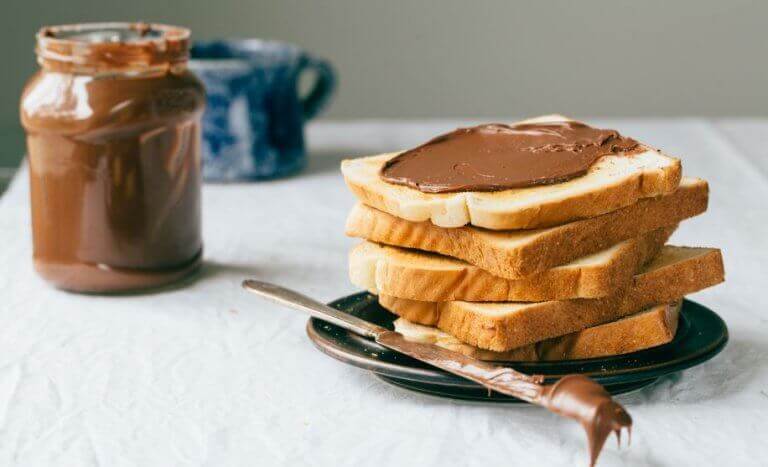 Toast mit Nutella