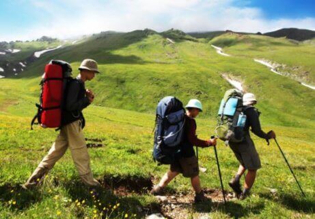 Gruppe beim Wandern