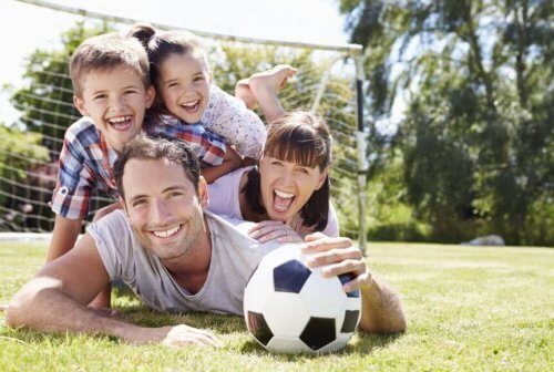 Familie macht Sport