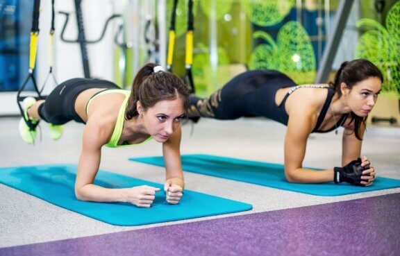 Planke TRX-Routine