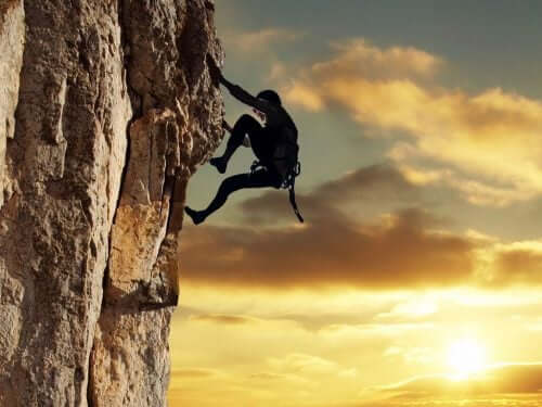 flachen Bauch - Bergsteiger