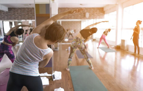 Aerobic in der Gruppe